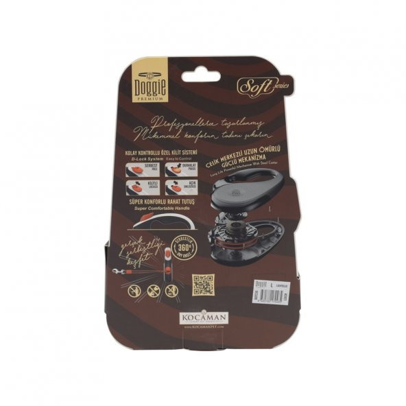 Doggie Soft Large Otomatik Tasma 5 Metre Mavi - Resim 3