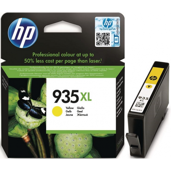 HP 935XL-C2P26AE (Officejet 6220-OfficeJet Pro 6230-Officejet 6820-Officejet Pro 6830) Orjinal Sarı Kartuşu (Tarih: 2019)