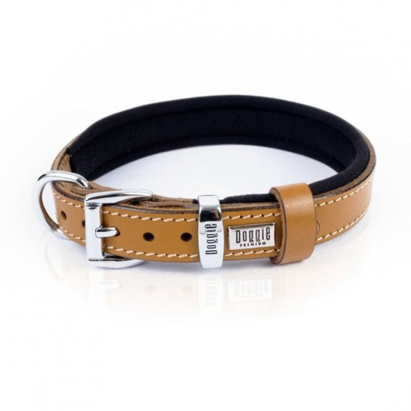 Doggie Deri Pati Desenli Boyun Tasması M 2x35-40cm Camel - 3