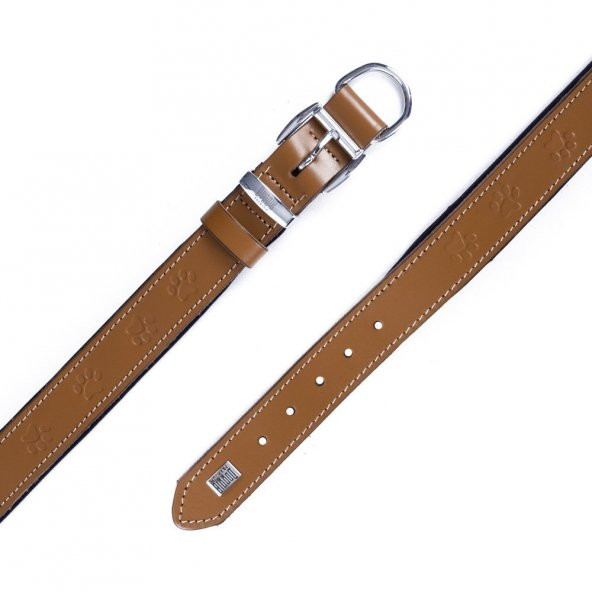Doggie Deri Pati Desenli Boyun Tasması M 3.5x47-55cm Camel - 4