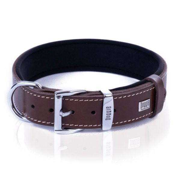 Doggie Deri Pati Desenli Boyun Tasması S 4x47-55cm Kahverengi - Resim 3