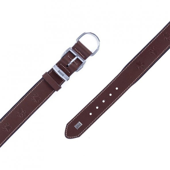 Doggie Deri Pati Desenli Boyun Tasması S 4x47-55cm Kahverengi - Resim 4
