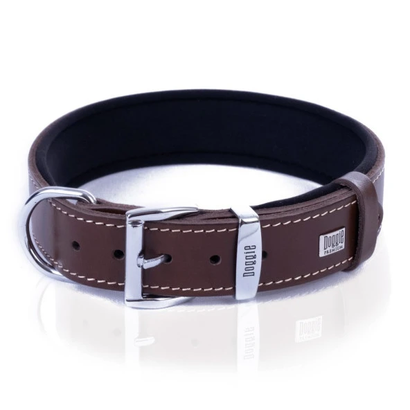 Doggie Deri Pati Desenli Boyun Tasması M 4x52-60cm Kahverengi - 3