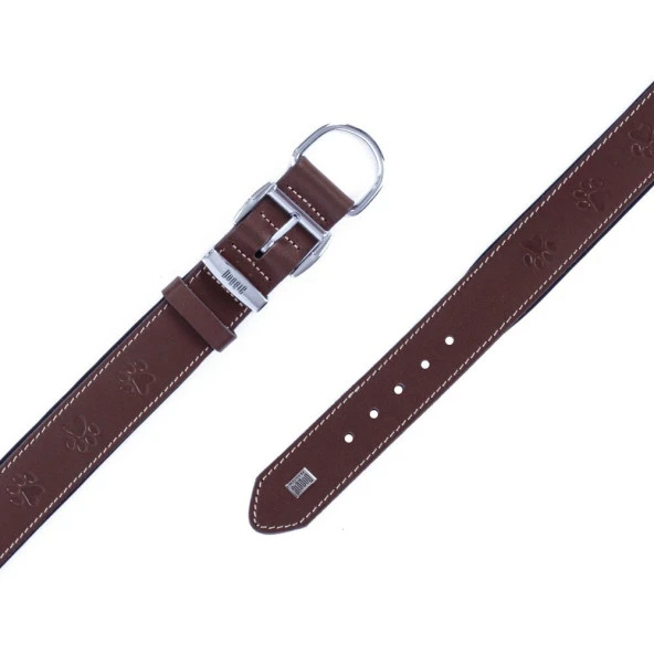 Doggie Deri Pati Desenli Boyun Tasması M 4x52-60cm Kahverengi - 4