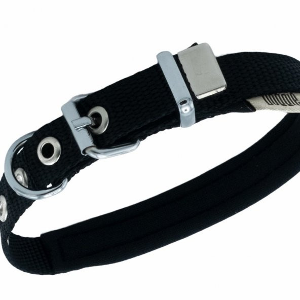 Doggie Comfort Yumuşak Dokuma Köpek Boyun Tasması S 1.5x20-25cm Siyah - 3