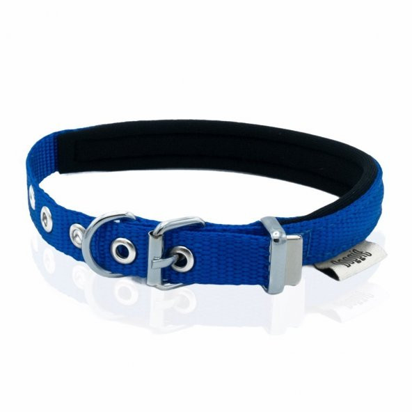Doggie Comfort Yumuşak Dokuma Köpek Boyun Tasması S 1.5x20-25cm Royal Mavi