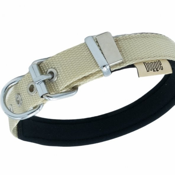 Doggie Comfort Yumuşak Dokuma Köpek Boyun Tasması S 2x30-35cm Haki - Resim 3