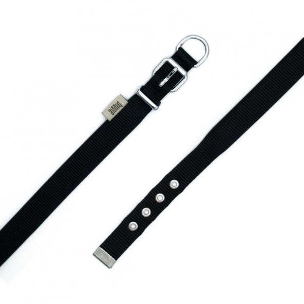 Doggie Comfort Yumuşak Dokuma Köpek Boyun Tasması M 2x35-40cm Siyah - 2