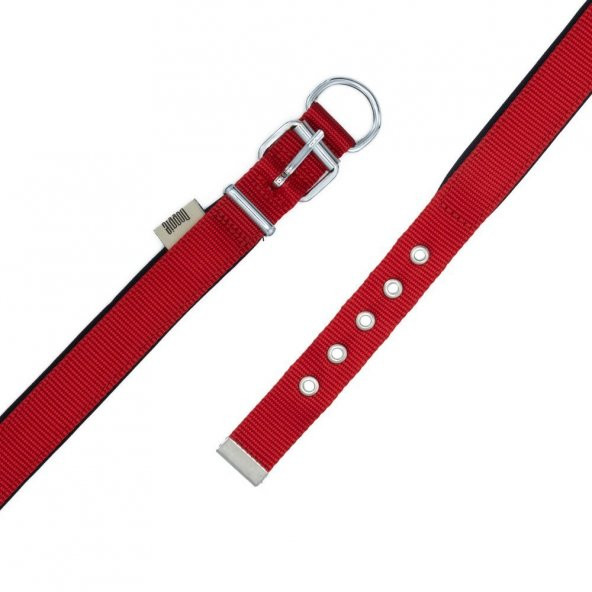 Doggie Comfort Yumuşak Dokuma Köpek Boyun Tasması M 2.5x37-45cm Kırmızı - 4