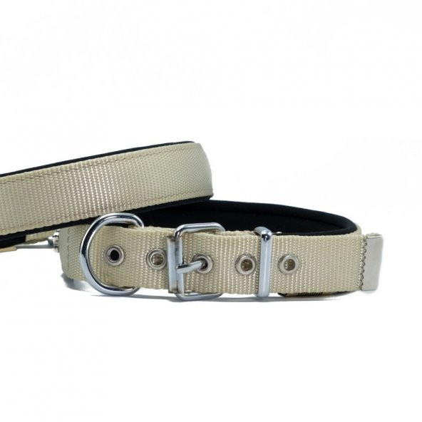 Doggie Comfort Yumuşak Dokuma Köpek Boyun Tasması M 2.5x37-45cm Haki