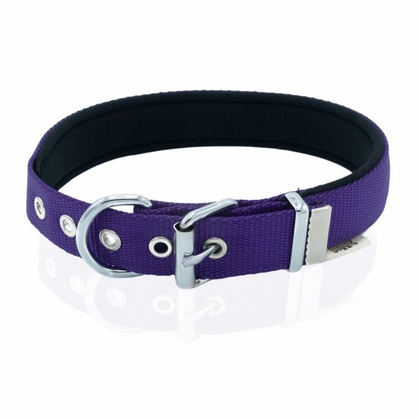 Doggie Comfort Yumuşak Dokuma Köpek Boyun Tasması M 2.5x37-45cm Mor - 3