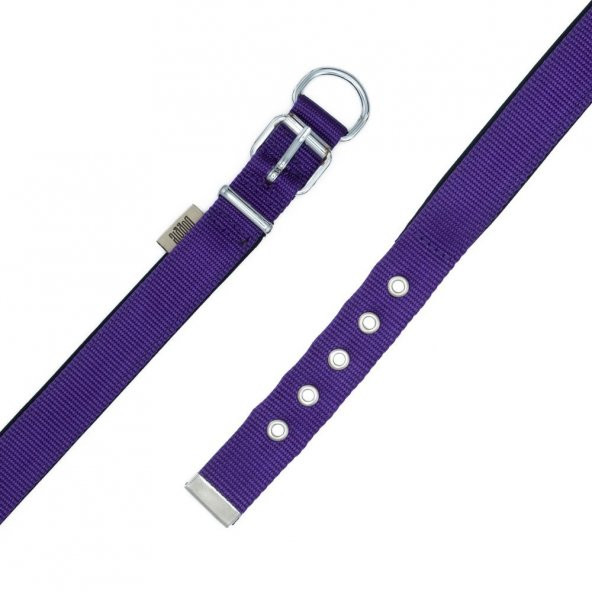 Doggie Comfort Yumuşak Dokuma Köpek Boyun Tasması M 2.5x37-45cm Mor - 4