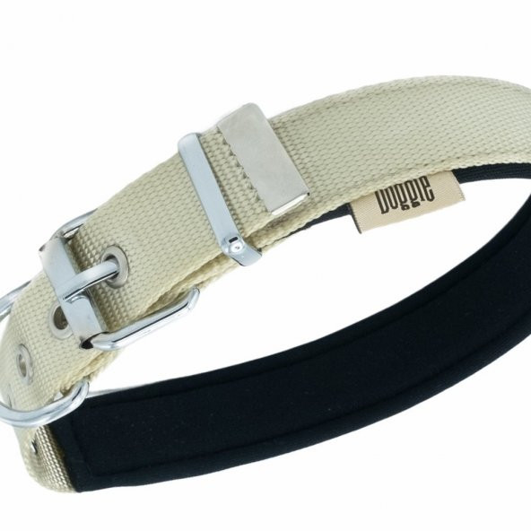 Doggie Comfort Yumuşak Dokuma Köpek Boyun Tasması M 3x42-50cm Haki - 2