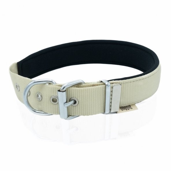 Doggie Comfort Yumuşak Dokuma Köpek Boyun Tasması M 3x42-50cm Haki - 3