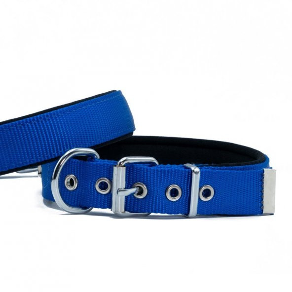 Doggie Comfort Yumuşak Dokuma Köpek Boyun Tasması L 3x47-55cm Royal Mavi