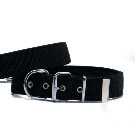 Doggie Comfort Yumuşak Dokuma Köpek Boyun Tasması S 4x47-55cm Siyah