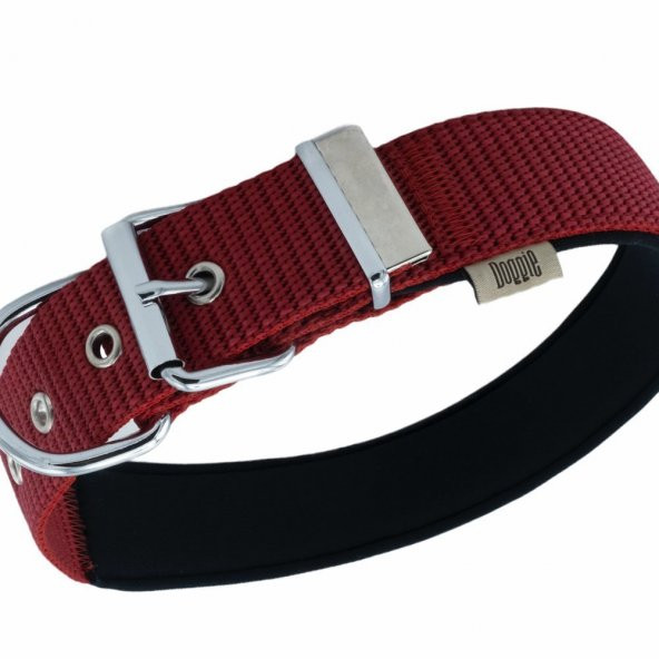Doggie Comfort Yumuşak Dokuma Köpek Boyun Tasması M 4x52-60cm Kırmızı - 2