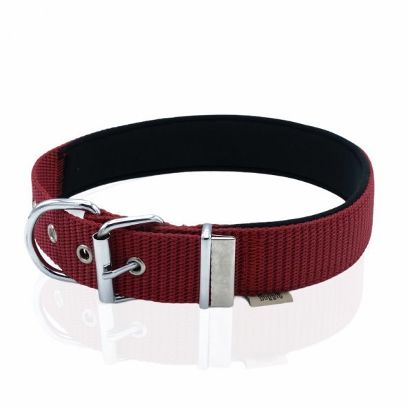 Doggie Comfort Yumuşak Dokuma Köpek Boyun Tasması M 4x52-60cm Kırmızı - 3