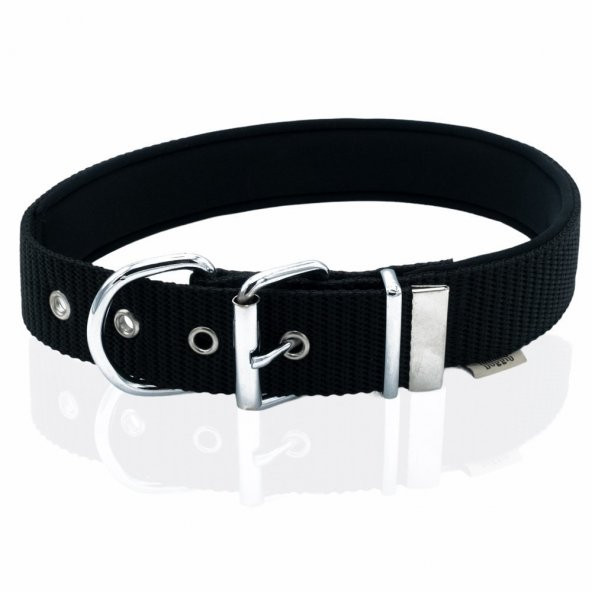 Doggie Comfort Yumuşak Dokuma Köpek Boyun Tasması M 4x52-60cm Siyah - 3