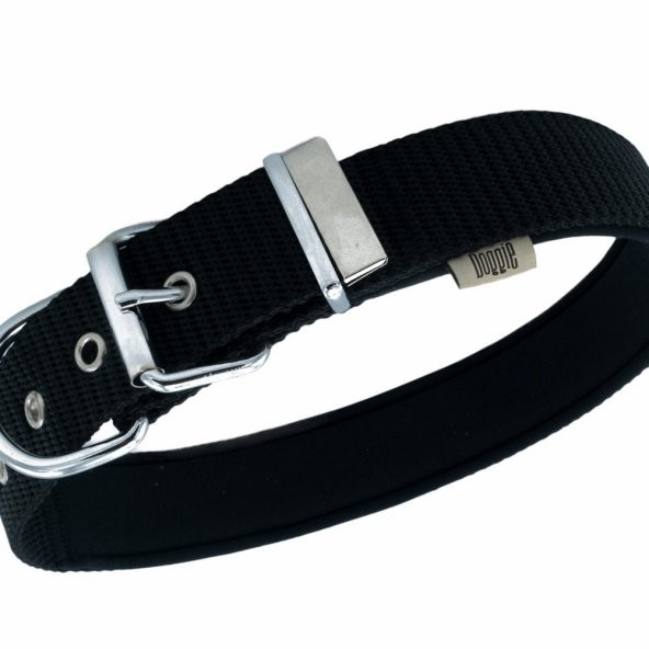 Doggie Comfort Yumuşak Dokuma Köpek Boyun Tasması L 4x57-65cm Siyah - Resim 2