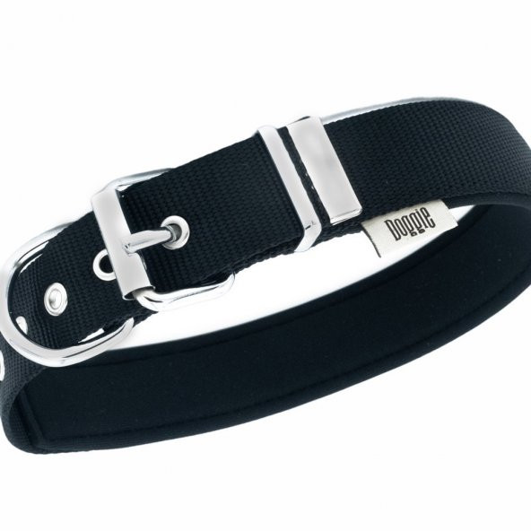 Doggie Comfort Metal Kemik İşlemeli Köpek Boyun Tasması M 3x42-50cm Siyah - 2