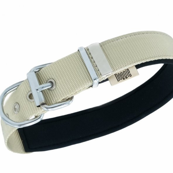 Doggie Comfort Metal Kemik İşlemeli Köpek Boyun Tasması M 3x42-50cm Haki - Resim 2