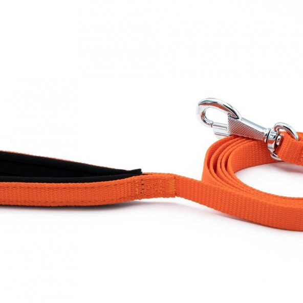 Doggie Dokuma Köpek Gezdirme Kayışı M 1.5x160cm Turuncu - 3