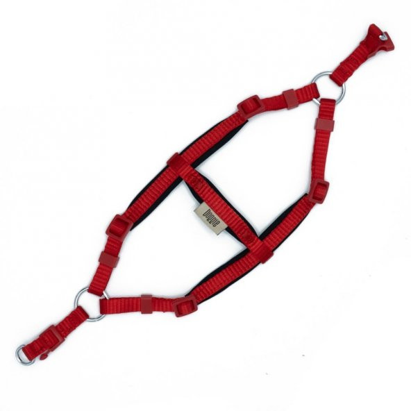 Doggie Comfort RoninYumuşak Dokuma Göğüs Tasması XXS 1x30-35cm Kırmızı - Resim 2