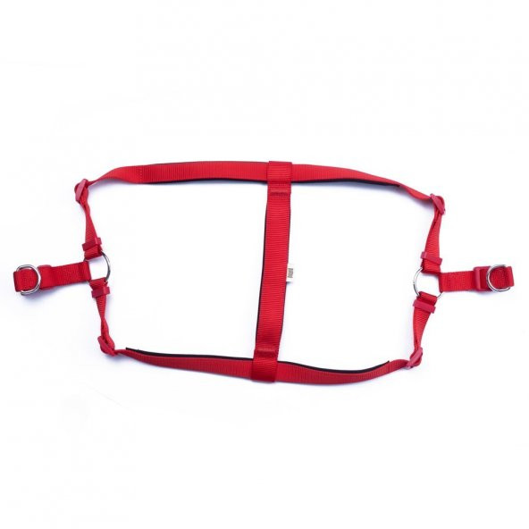 Doggie Comfort RoninYumuşak Dokuma Göğüs Tasması XXL 2.5x70-80cm Kırmızı - Resim 2