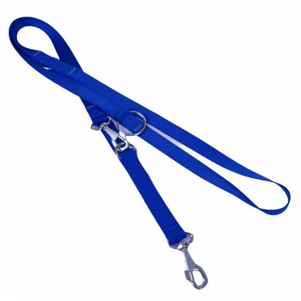Doggie Dokuma Ayarlanabilir Özellikli Köpek Gezdirme Kayışı M 2.5x120-200cm Royal Mavi - 2