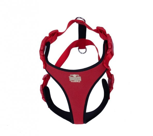 Doggie Havalı Dokuma Köpek Göğüs Tasması L 2x55-65cm Kırmızı - 2