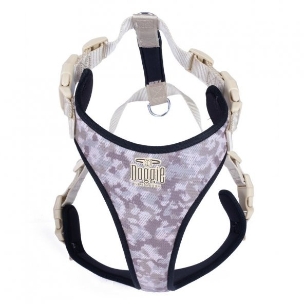 Doggie Havalı Dokuma Köpek Göğüs Tasması XL 2.5x65-75cm Camo - 2