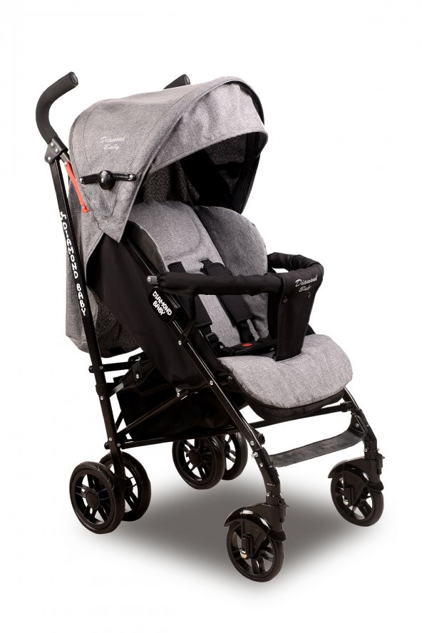Diamond Baby Pearl Baston Bebek Arabası Gri ürün görseli