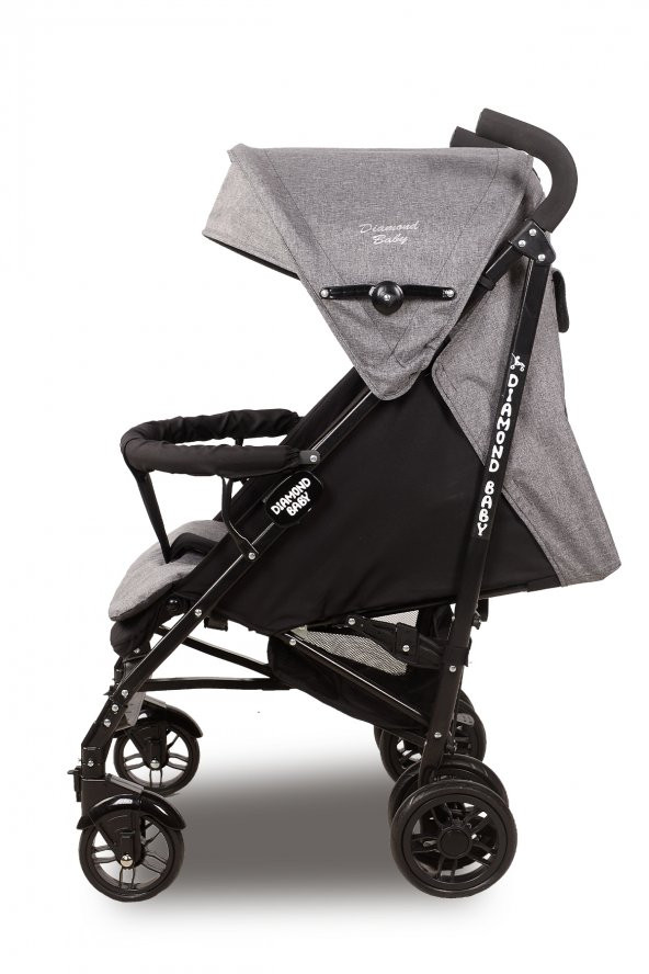Diamond Baby Pearl Baston Bebek Arabası Gri - Resim 7
