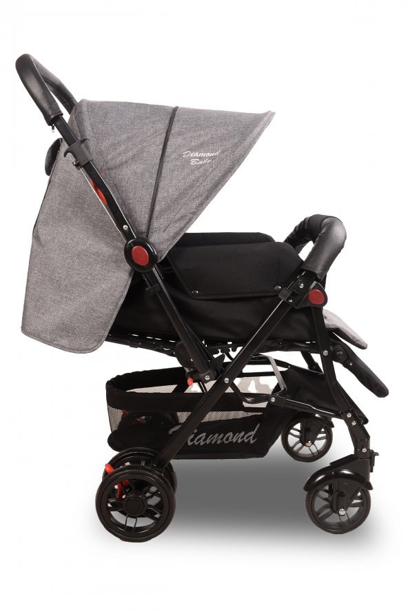 Diamond Baby Sapphire Çift Yönlü Bebek Arabası Gri - 7