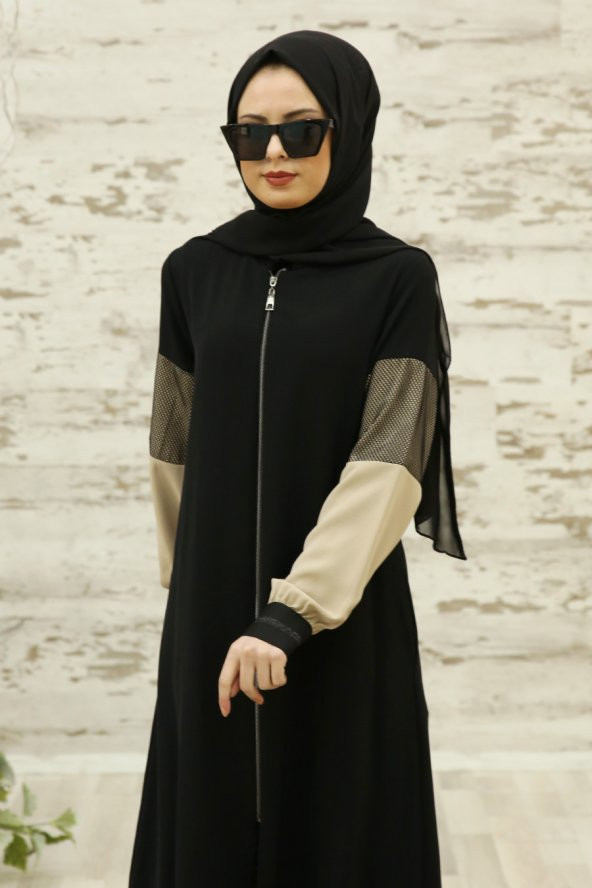 Kolları File Detaylı Kap - Vizon - 2