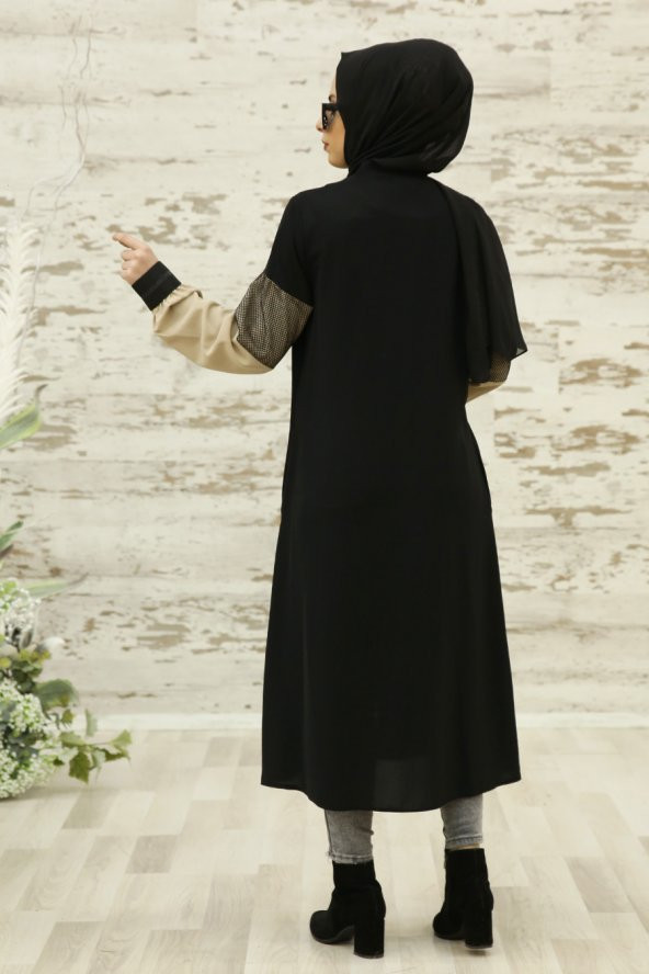 Kolları File Detaylı Kap - Vizon - 3