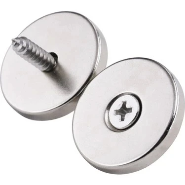 Havşa Delikli Çok Güçlü Neodyum Mıknatıs 25x10/5x5,5 mm Vida Atılabilir N35 Nikel Paslanmaz - 5