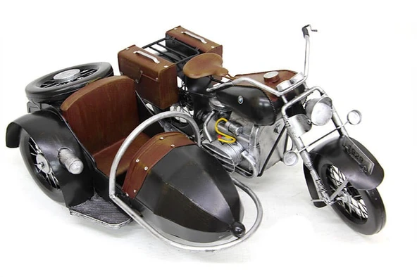 Dekoratif Metal Motosiklet Sepetli - 2