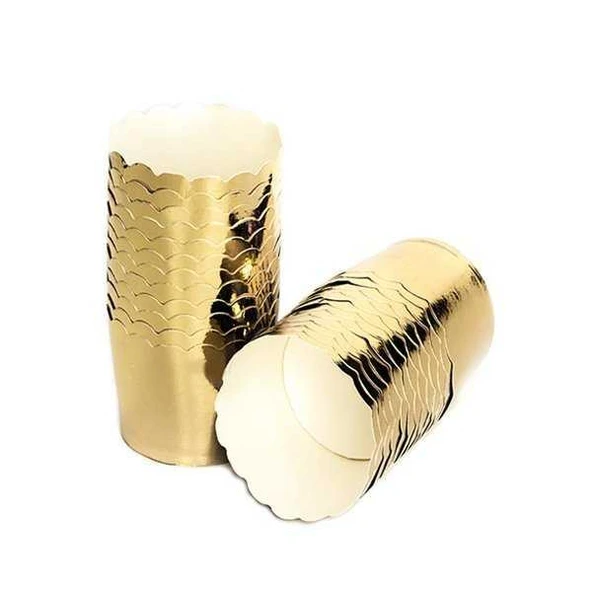 Cupcake/Muffin /Suffle Kek Kapsülü Altın 25 li ürün görseli