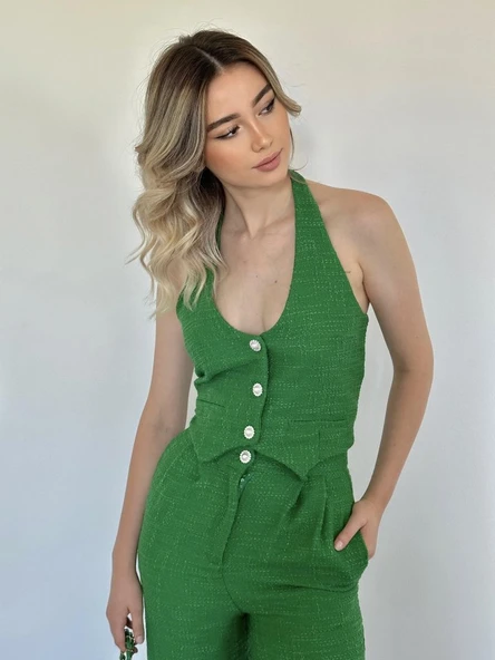Yeşil Yelek Ve Pantolon Takım - 3