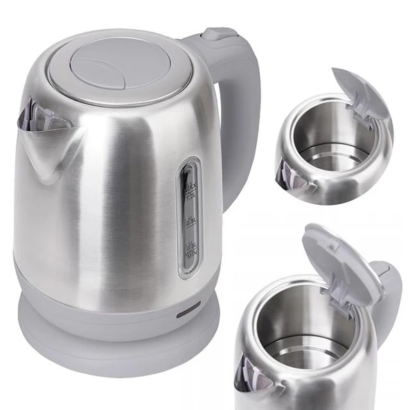 Crown CRW-7211 1800W 1.8 Litre Lüks Çelik Su Isıtıcı Kettle İnox - 1