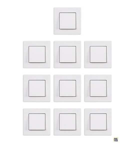 GÜNSAN EQONA FİLDİŞİ ANAHTAR-ÇERÇEVE DAHİL-10 LU PAKET ürün görseli 1