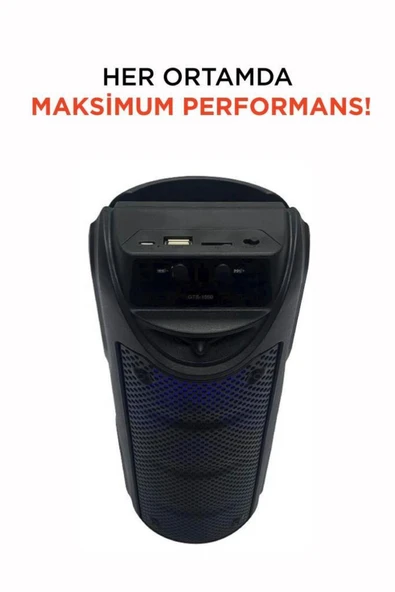 1550 RGB Ledli Taşınabilir Bluetooth Radyolu Hoparlör Parti Speaker - 2