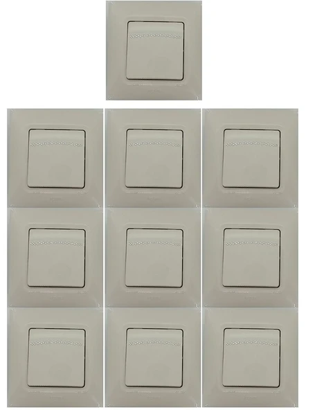 LEGRAND SALBEI ANAHTAR KREM 10 LU PAKET (ÇERÇEVELİ) ürün görseli 1