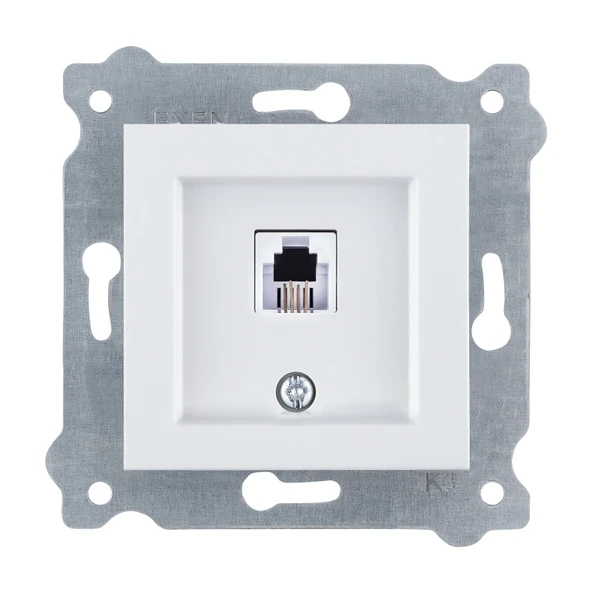 EXEN KAREL BEYAZ NÜMERİS TELEFON PRİZİ (623K KABLOLU) (MKZ) ürün görseli 1