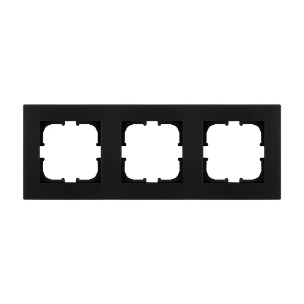 EXEN KARELL METALİK SİYAH ÜÇLÜ ÇERÇEVE ürün görseli 1