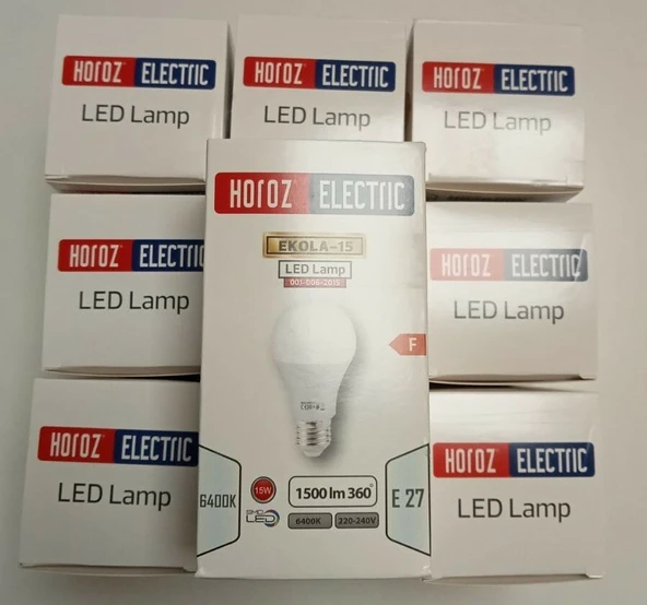 HOROZ EKOLA-15W BEYAZ LED AMPUL 10 LU ürün görseli 1