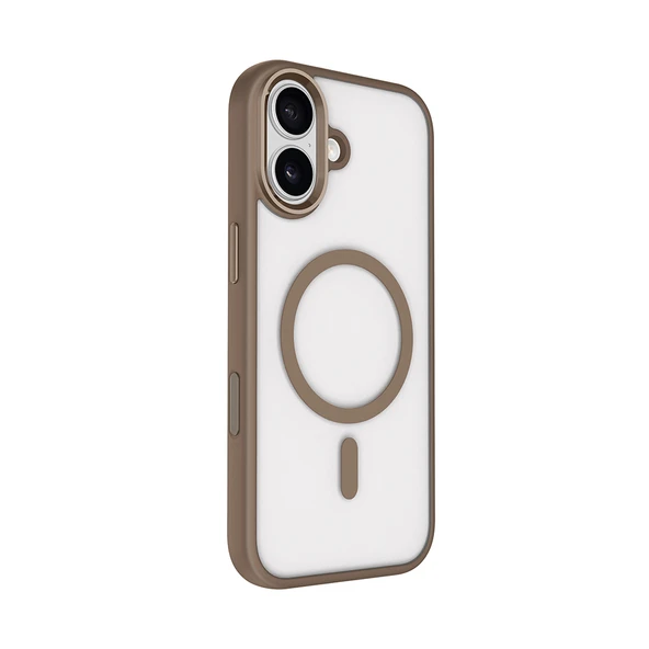 Zipax Apple iPhone 17 Kılıf MgSafe Özellikli Mat Yüzey Zr-Krom - Resim 3