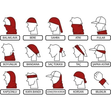 Motorcu KAHVE KAMUFLAJ Buff Maske Outdoor Boyunluk Unisex Bandana - 2